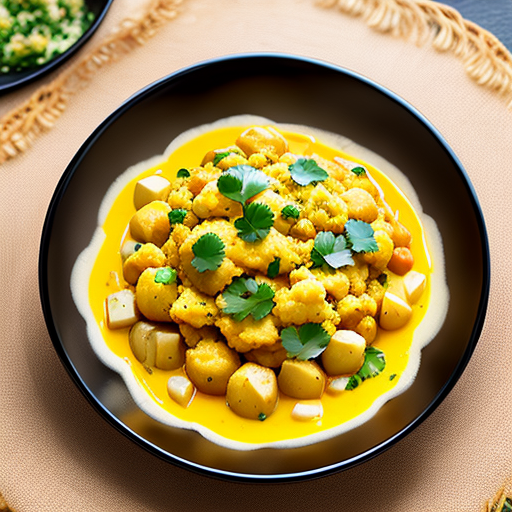 "Aloo Gobi: The Perfect Blend of Potatoes and Cauliflower in a Flavorful Indian Delight"
