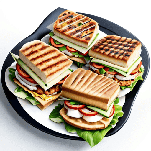 Step-by-step Chicken Tikka Sandwich recipe, showcasing marinated grilled chicken, spices, and assembling the sandwich with veggies and bread.