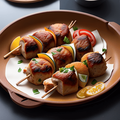 Juicy chicken skewers with a creamy marinade, grilled to perfection.